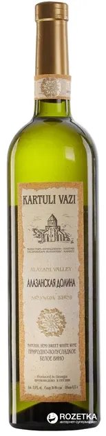 Вино Kartuli Vazi Алазанская долина белое полусладкое 0.75 л 11.5% (4860001680658)