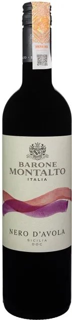 Вино Montalto Nero d'Avola Montalto Sicilia DOС красное сухое 0.75 л 13.5% (8030423000020)