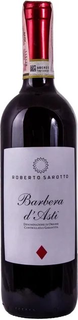 Вино Roberto Sarotto Barbera d'Asti DOCG красное сухое 0.75 л 13% (8028752002433)
