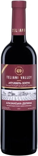 Вино Teliani Valley Алазанская Долина красное полусладкое 0.75 л 12% (4860065010019)