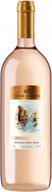 Вино Solo Corso Rose розовое полусладкое 1.5 л 10% (8011510024969)