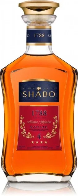 Коньяк Украины Shabo 1788 четыре звезды 0.5 л 40% (4820070400793)